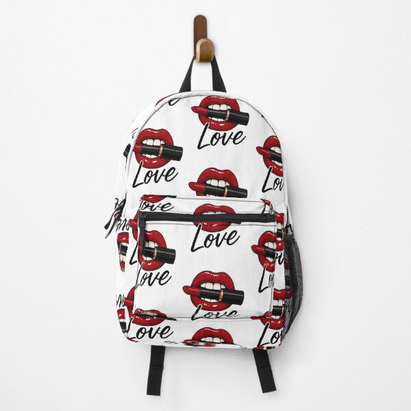 Item preview, "Sensual Lips Biting a Lipstick – Glamour and Fashion Design" designed and sold by Mim's création .
