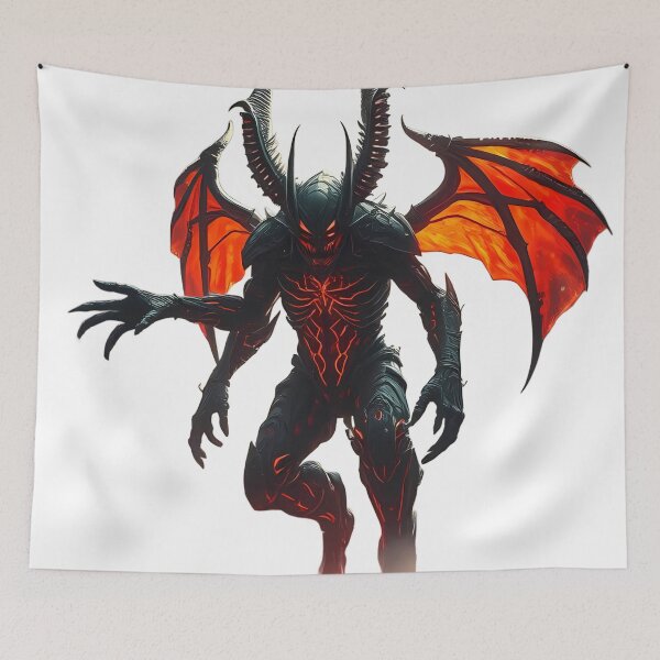 Item preview, Infernal Demon Warrior – Fiery Hellspawn Creature designed and sold by FusionCipher.