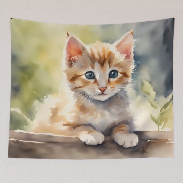 Item preview, Cute Kitten on Log designed and sold by CalmnessbyChoice.