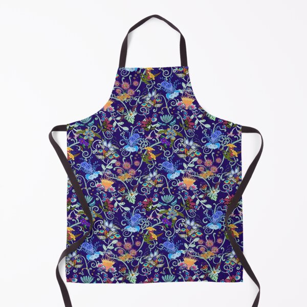 Item preview, Fairyland Flowers Boho Beauties on Blue Background designed and sold by CheriesArt.