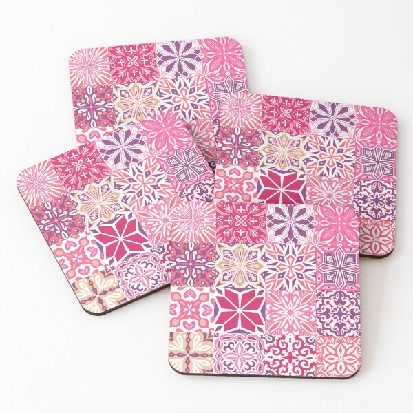 Item preview, Azuleo tiles in Magenta and purple designed and sold by EllilaDesigns.