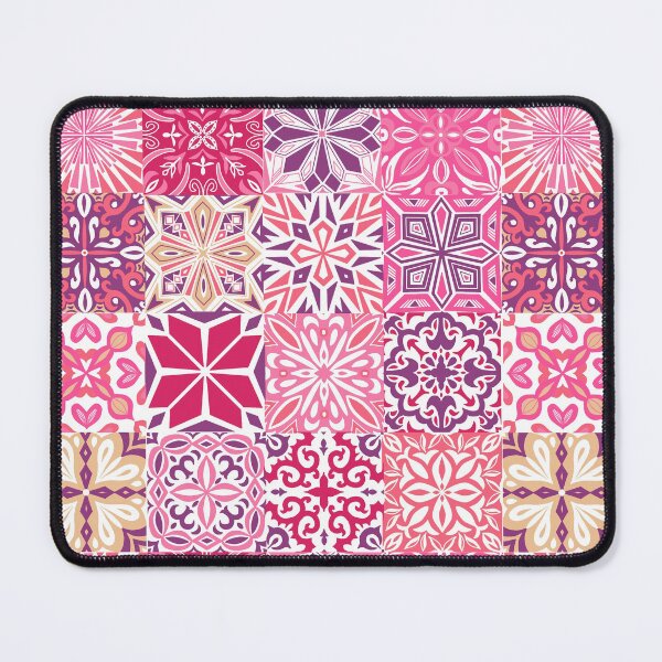 Item preview, Azuleo tiles in Magenta and purple designed and sold by EllilaDesigns.