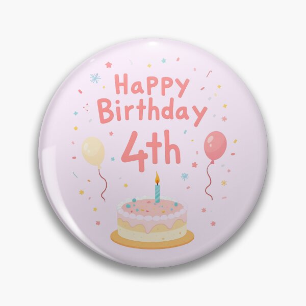 Item preview, Pastel Happy 4th Birthday designed and sold by Itsheartshop.