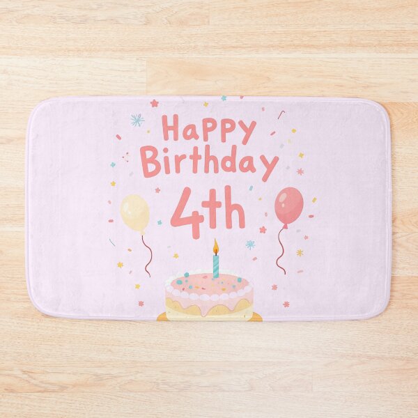 Item preview, Pastel Happy 4th Birthday designed and sold by Itsheartshop.