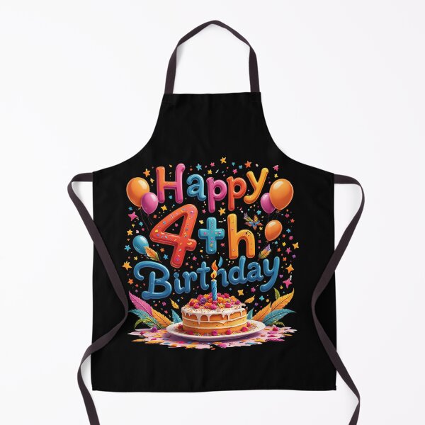 Item preview, Vibrant Happy 4th Birthday designed and sold by Itsheartshop.
