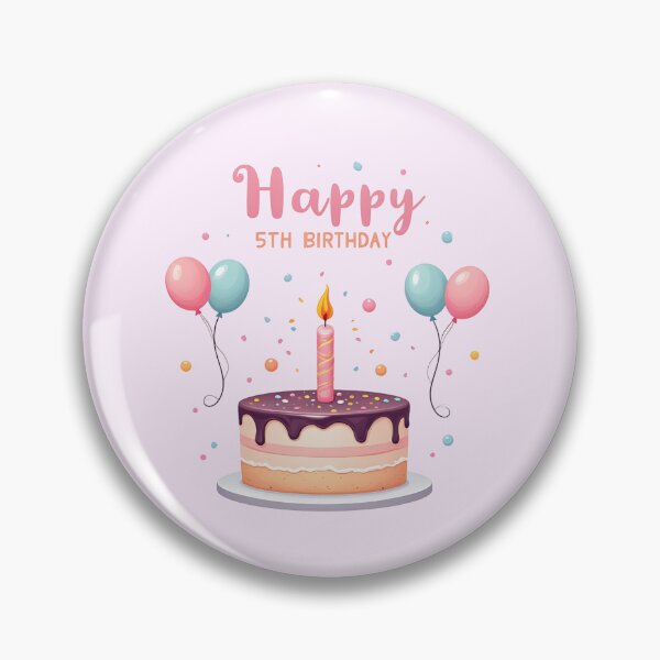 Item preview, Pastel Happy 5th Birthday designed and sold by Itsheartshop.