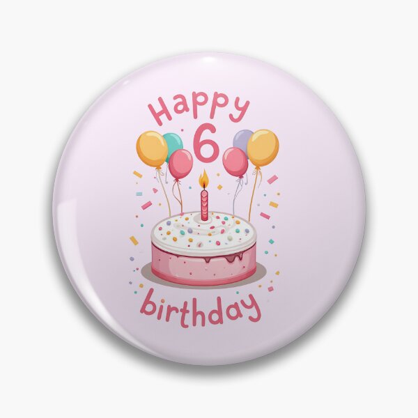 Item preview, Pastel Happy 6th Birthday designed and sold by Itsheartshop.