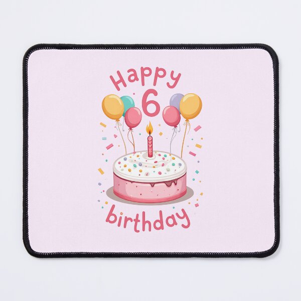 Item preview, Pastel Happy 6th Birthday designed and sold by Itsheartshop.