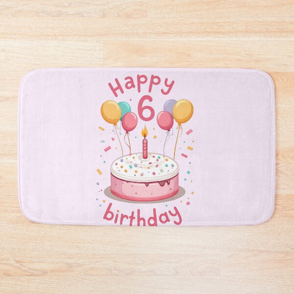 Item preview, Pastel Happy 6th Birthday designed and sold by Itsheartshop.