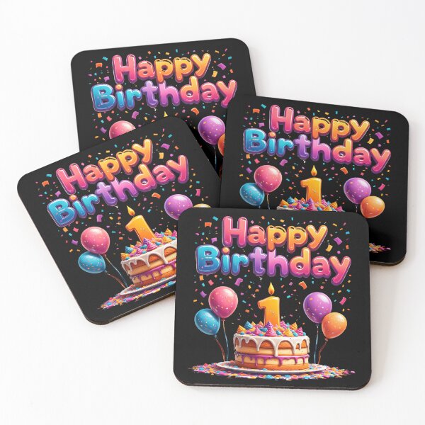 Item preview, Vibrant Happy 1st Birthday designed and sold by Itsheartshop.