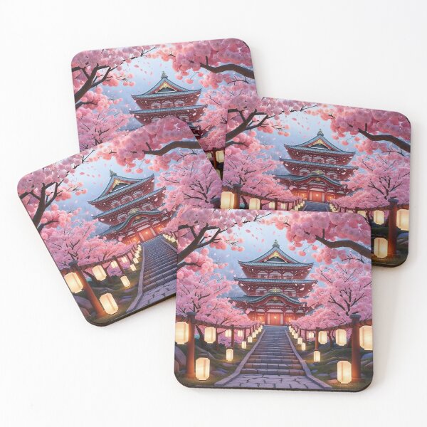 Item preview, Bloomed cherry blossom trees and Temple designed and sold by PeggyMacStudio.
