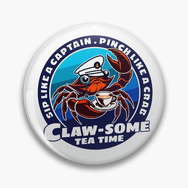 Item preview, Clawsome tea time captain crab designed and sold by Graffik-Peeps.