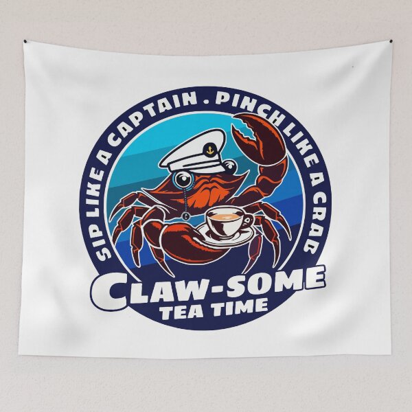 Item preview, Clawsome tea time captain crab designed and sold by Graffik-Peeps.