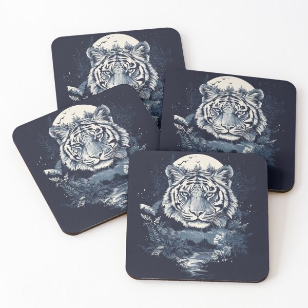 Item preview, White Tiger Night designed and sold by NicolasGlowArt.