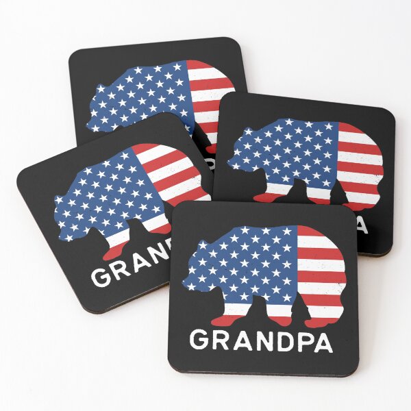 Item preview, Grandpa Bear American Flag designed and sold by teesaurus.
