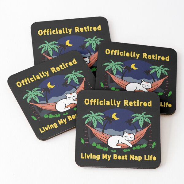 Item preview, Officially Retired – Living My Best Nap Life designed and sold by Dakson Design - Fantasy Art.