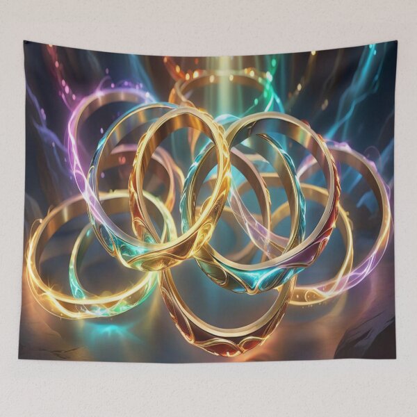 Item preview, "Rings of Power Luminescence – A Kaleidoscopic Fantasy of Light & Magic designed and sold by Artisfunforme.