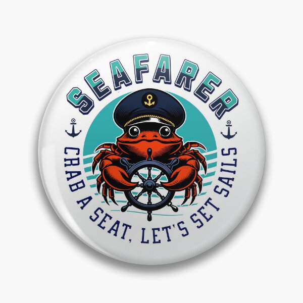 Item preview, Seafarer cute captain crab designed and sold by Graffik-Peeps.