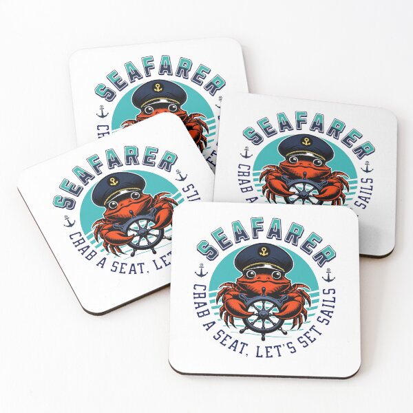 Item preview, Seafarer cute captain crab designed and sold by Graffik-Peeps.