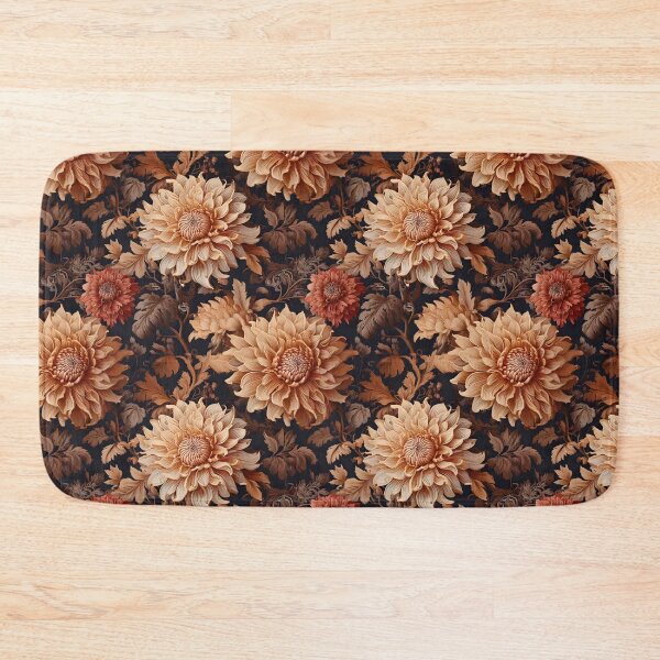 Item preview, Floral Baroque with blooming dahlias in earthy tones designed and sold by Designbes.