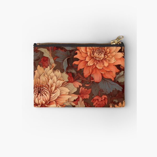 Item preview, Baroque floral and blooming dahlias in earthy tones designed and sold by Designbes.