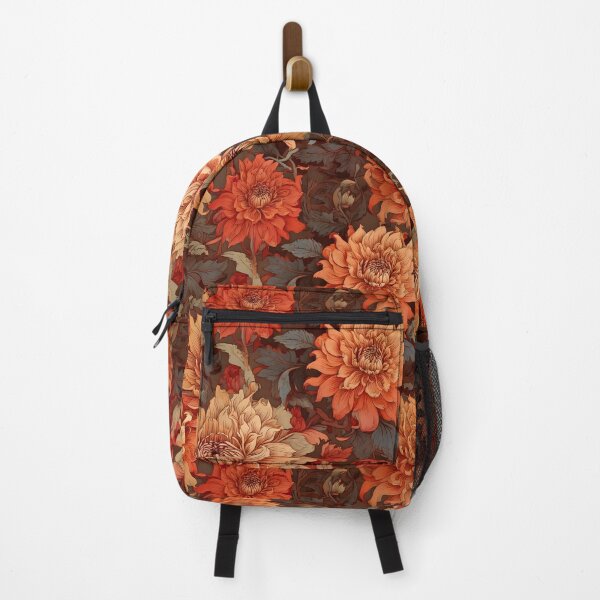 Item preview, Baroque floral and blooming dahlias in earthy tones designed and sold by Designbes.