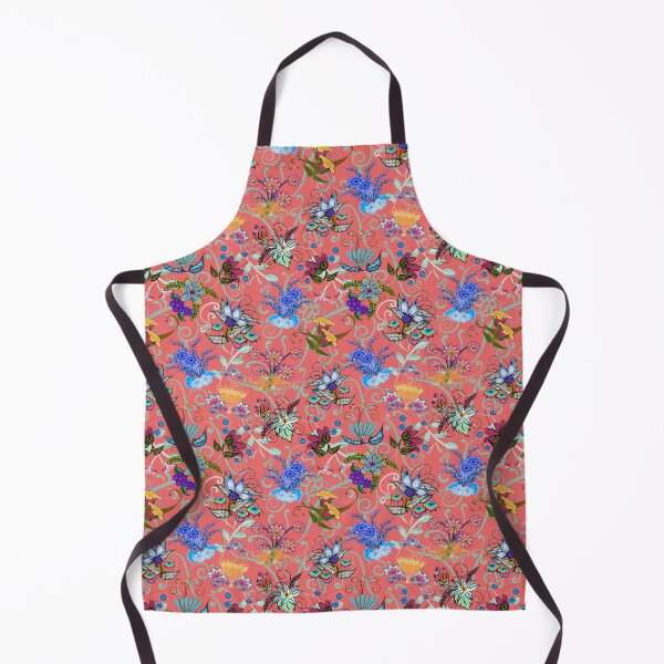 Item preview, Fairyland Flowers Boho Beauties on Coral Background designed and sold by CheriesArt.