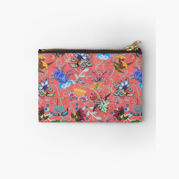 Item preview, Fairyland Flowers Boho Beauties on Coral Background designed and sold by CheriesArt.