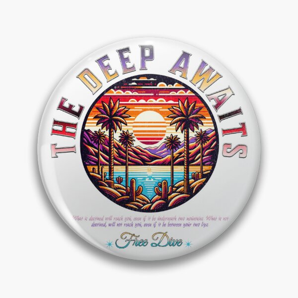 Item preview, Deep Awaits Free Dive Colorful Sun Rise Design designed and sold by MoeTiff.
