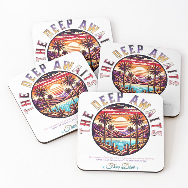 Item preview, Deep Awaits Free Dive Colorful Sun Rise Design designed and sold by MoeTiff.