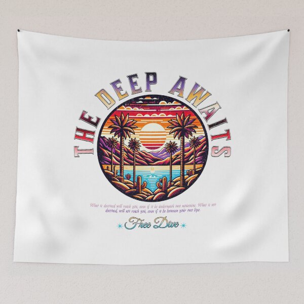 Item preview, Deep Awaits Free Dive Colorful Sun Rise Design designed and sold by MoeTiff.