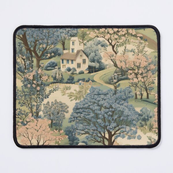 Item preview, classic toile-inspired floral countryside scene designed and sold by Designbes.