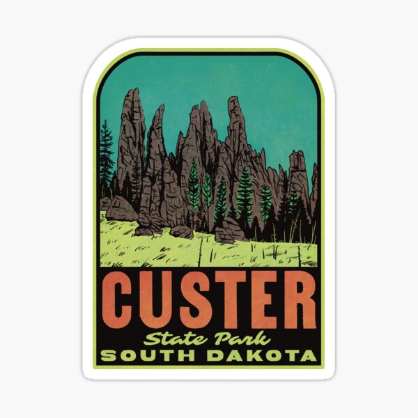 Custer State Park South Dakota Retro Sticker
