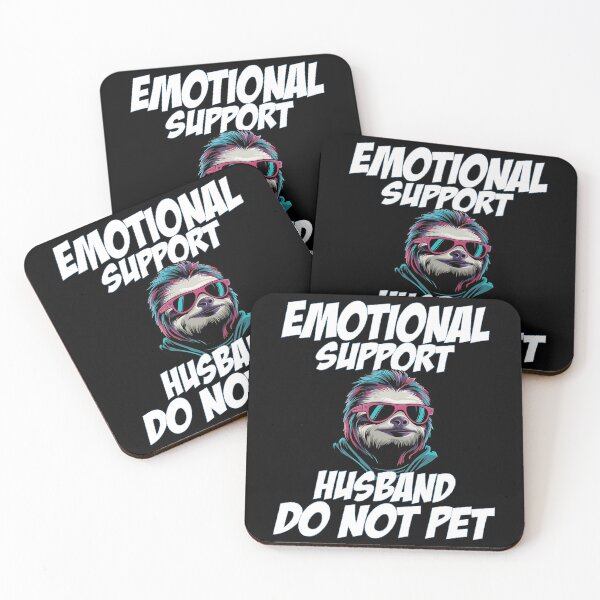 Item preview, Emotional Support Husband Do Not Pet - Cool Sloth Dad & Mom  designed and sold by Smix Pixels.