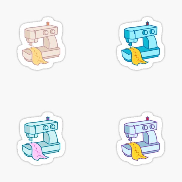 Item preview, Sewing machine colorful sticker designed and sold by DesignPMG.