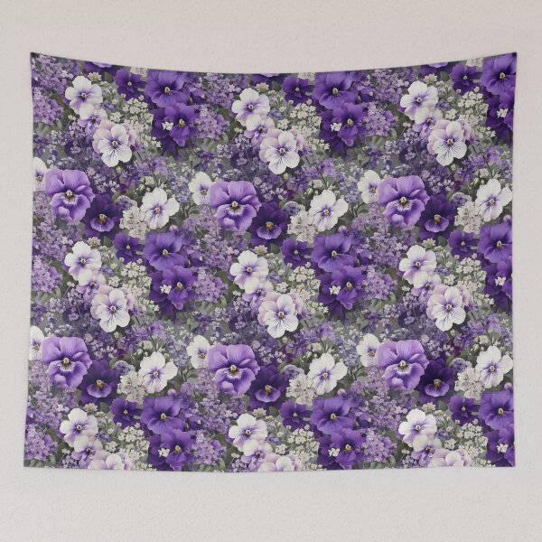 Item preview, Garden of violet flowers and baby’s breath designed and sold by Designbes.