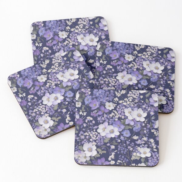 Item preview, Violet flowers and baby’s breath designed and sold by Designbes.