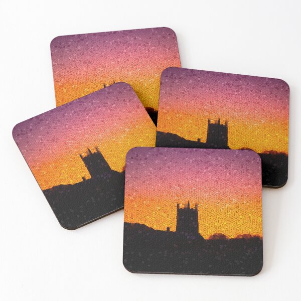 Item preview, Mosaic Silhouette of a Church at Sunset - Serenely Beautiful  designed and sold by The-Inner-Light.