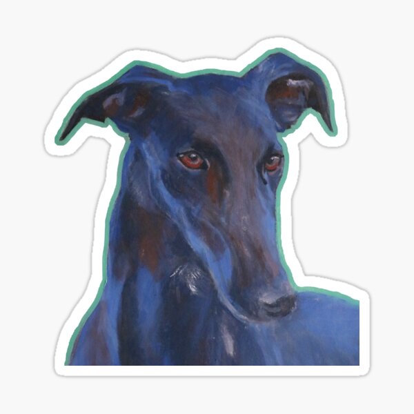 Blue Greyhound Sticker