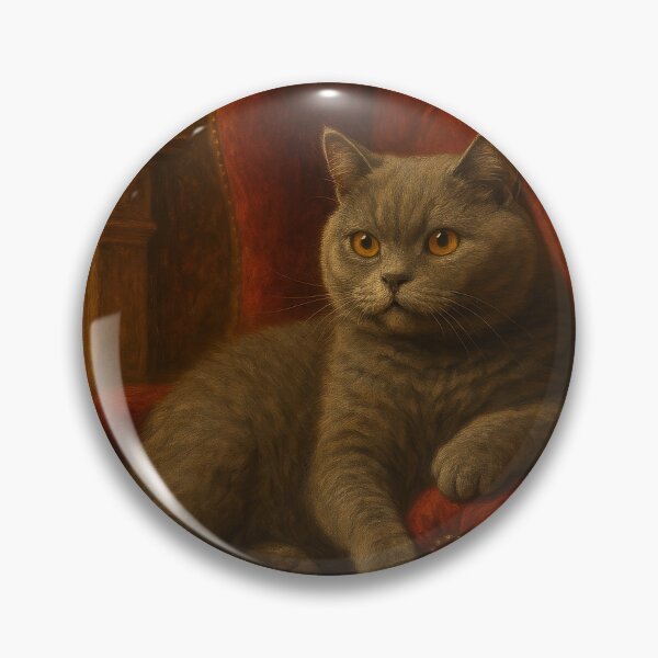 Item preview, The Velvet Throne – British Shorthair in a Victorian Parlour designed and sold by LesChatsArt.