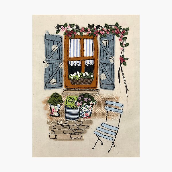 Aperçu de l'œuvre Ma petite porte-fenêtre créée et vendue par TextileArtFrance.