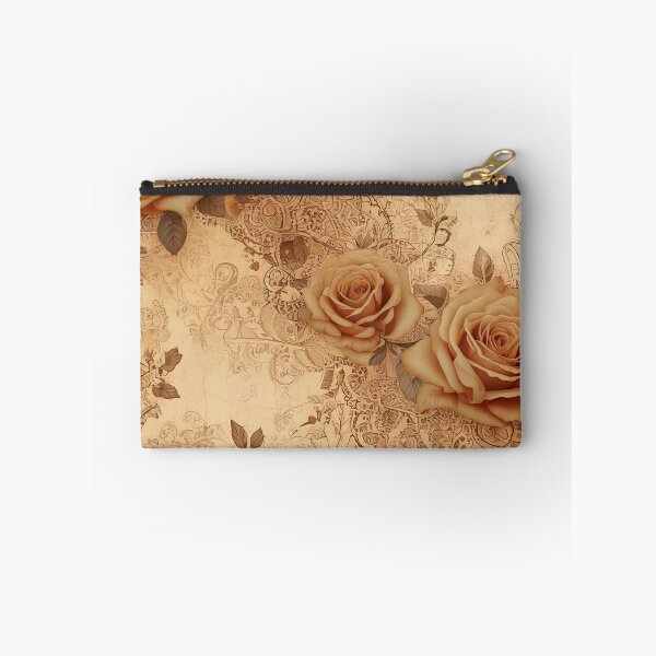 Item preview, Vintage floral lace patterns with sepia roses designed and sold by Designbes.