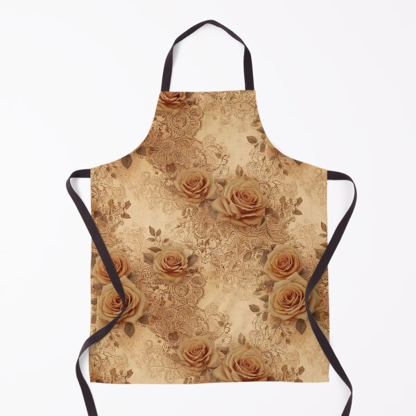 Item preview, Vintage floral lace patterns with sepia roses designed and sold by Designbes.