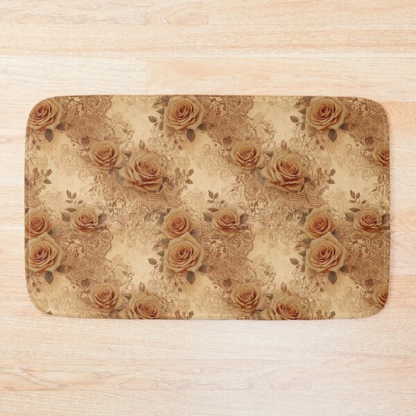 Item preview, Vintage floral lace patterns with sepia roses designed and sold by Designbes.