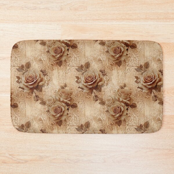 Item preview, Floral lace patterns with sepia roses vintage designed and sold by Designbes.