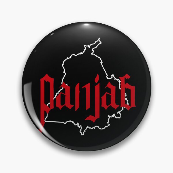 Item preview, Panjab Map Outline with Bold Red Text   designed and sold by UniqueDesign751.