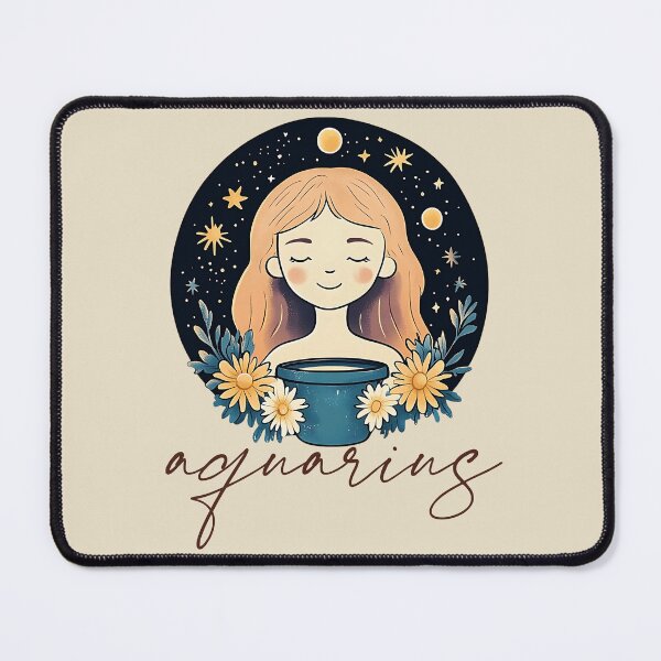 Item preview, Aquarius Dreamy Celestial Boho Astrology Artwork designed and sold by TuncGK.