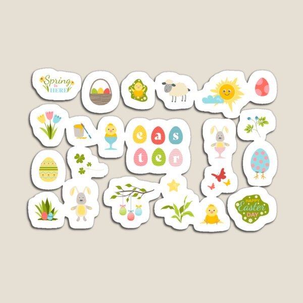 Item preview, Cute Easter Sticker Pack – Bunnies, Chicks & Eggs designed and sold by Halina-il.