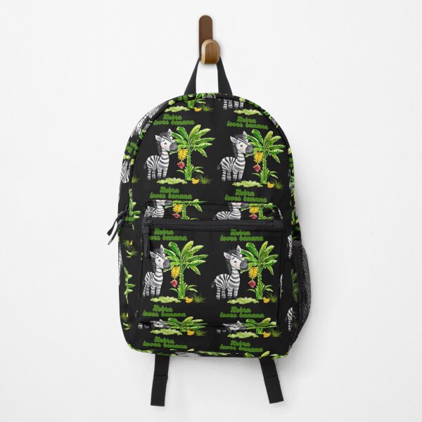 Item preview, Cartoon zebra standing beside a banana tree designed and sold by LaUnArt.