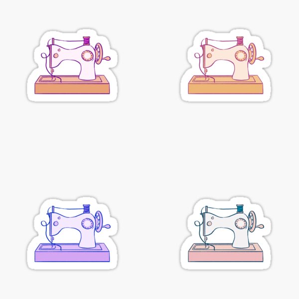Item preview, Sewing machine colorful vintage sticker designed and sold by DesignPMG.